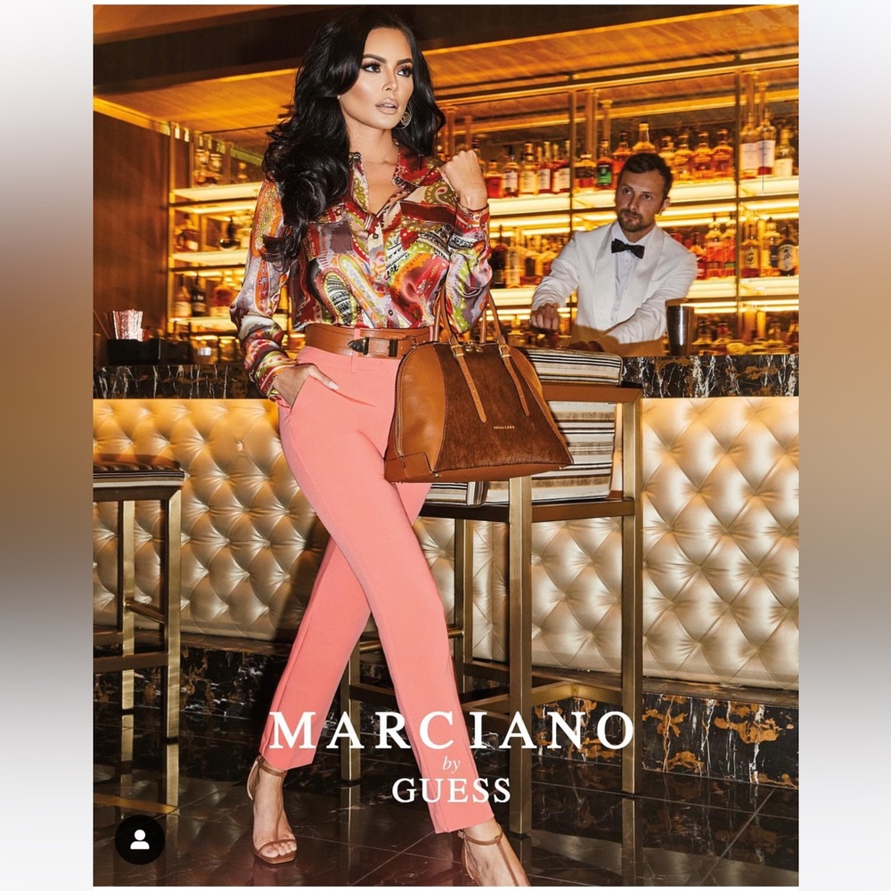 Marciano Coral Pink Pants - Size L (8)